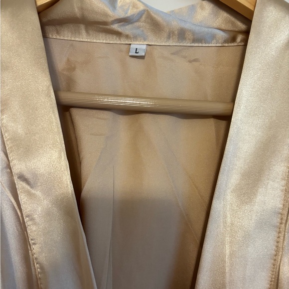 NWOT - Gold Satin Robe - Picture 2 of 5